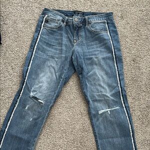 Dear John Blue Skinny Jeans with Distressed Details